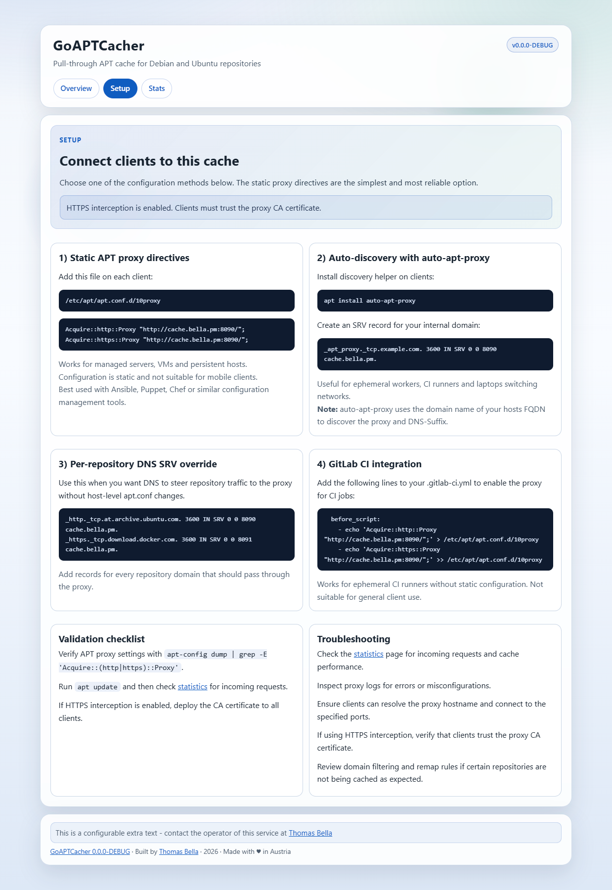 GoAPTCacher Setup Instructions